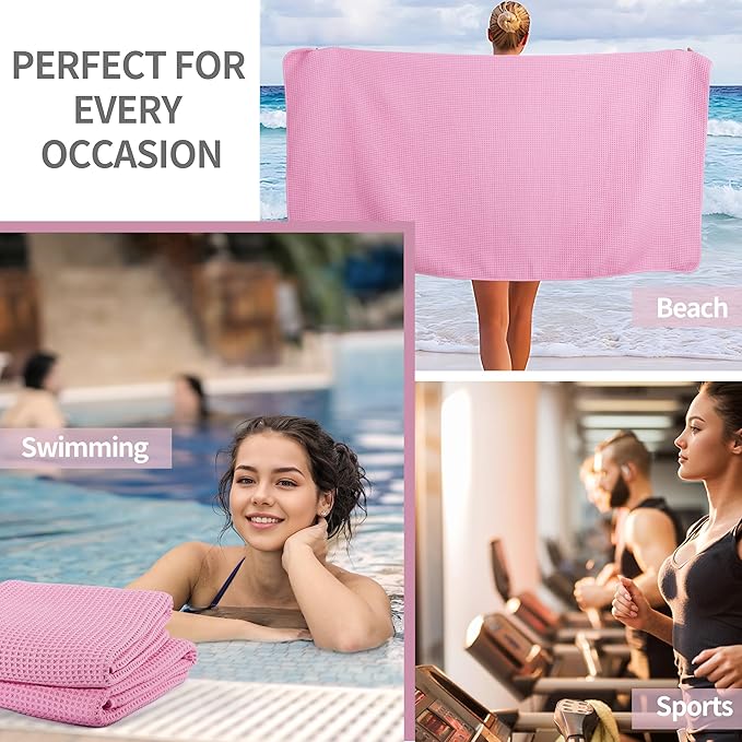 MICROFI New Microfiber Waffle Bath Towels, 2 Pieces, Fast Drying, Lint Free 430 - Image 7