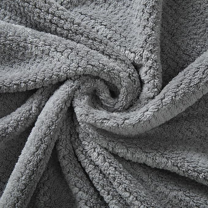8 Pack Towel Set Gray Oversized Bath Sheet Sets - Image 5