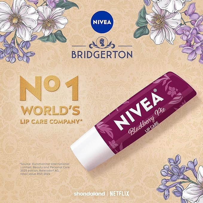 NIVEA Blackberry Pie Lip Balm, Nourishing Lip Care, Bridgerton Limited Edition - Image 5