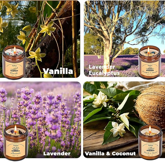 WEMEET Scented Candles Set, 4 Pack Aromatherapy Candle - Image 2