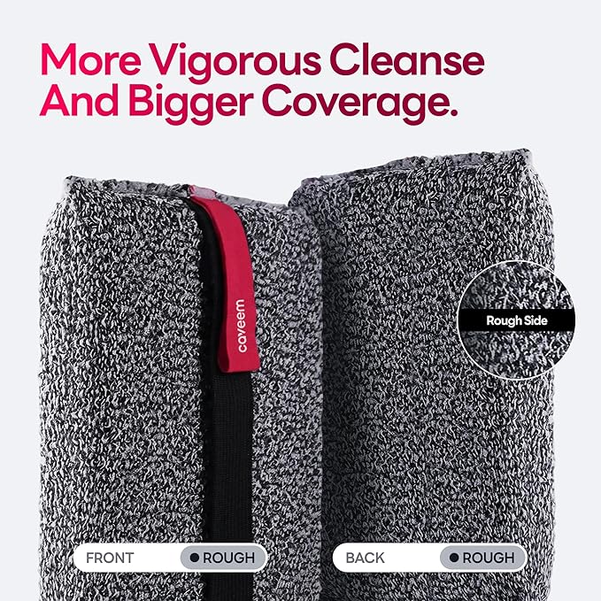 Caveem Exfoliating Body Scrubber, Rough Exfoliation Body Exfoliator Sponge - Image 3