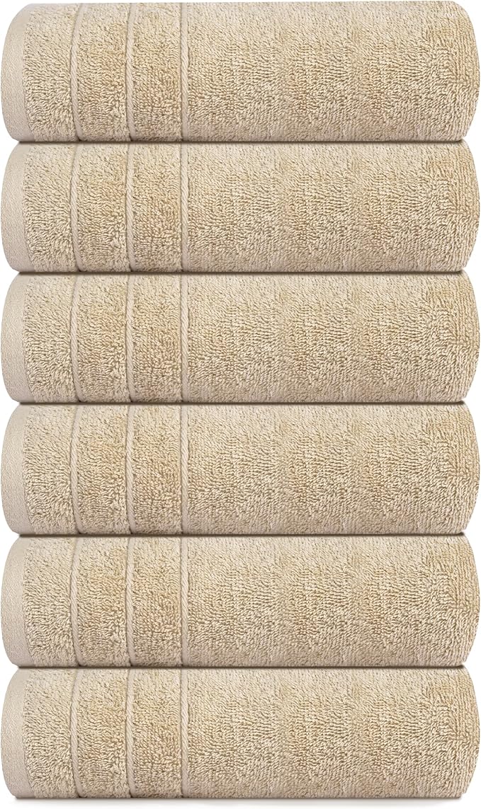 Tens Towels Pack of 6 Hand Towels, 100% Cotton, Lighter Weight, Quick to Dry - Image 8