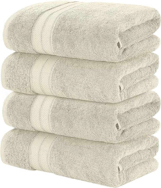 Modern Threads 4-Pack SpunLoft Bath Sheet Sand 35x66 by ModernThreads