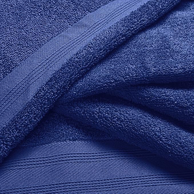 Ultra Soft 6 Pack Cotton Towel Set, Contains 2 Bath Towels 28x55 inch, 2 Hand - Image 2