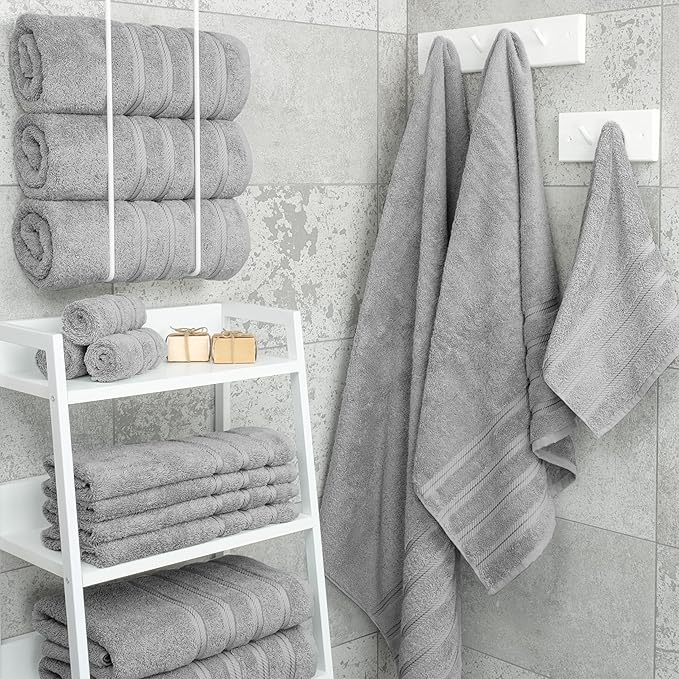 American Soft Linen Luxury 4 Piece Bath Towel Set, 600 GSM 100% Cotton Turkish - Image 2