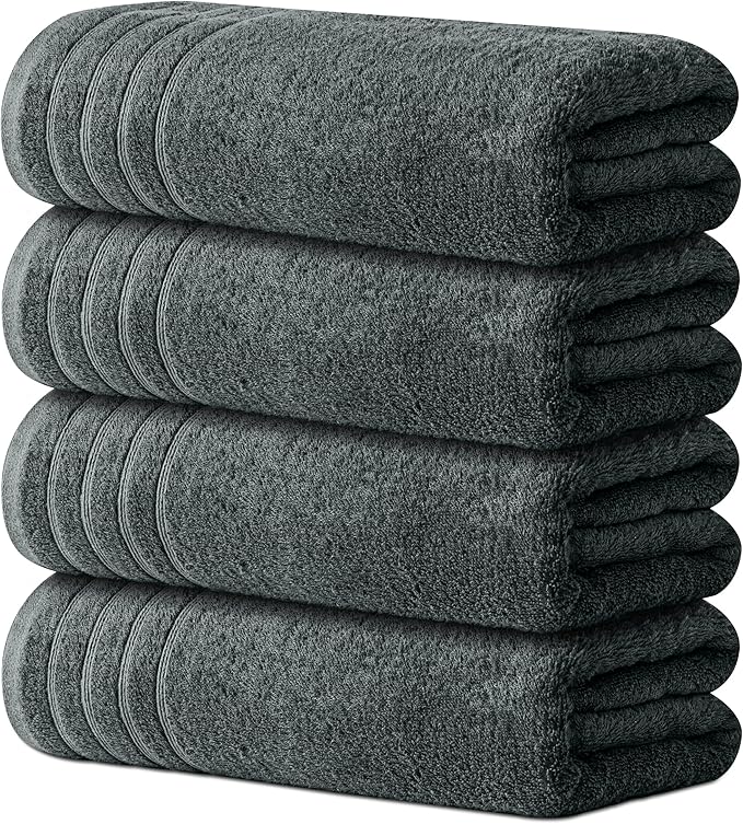Avalon Towels Bath Towels Set of 4, Size 30 x 60 Inches, Highly Soft and by AvalonTowels