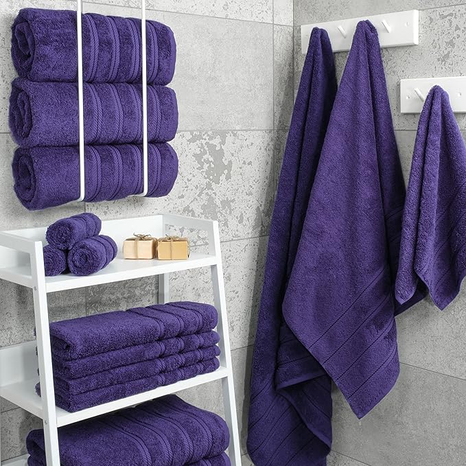 American Soft Linen Luxury 4 Piece Bath Towel Set, 600 GSM 100% Cotton Turkish - Image 2