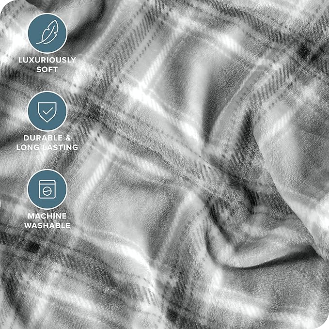 Bare Home Textured Fleece Blanket - Image 3