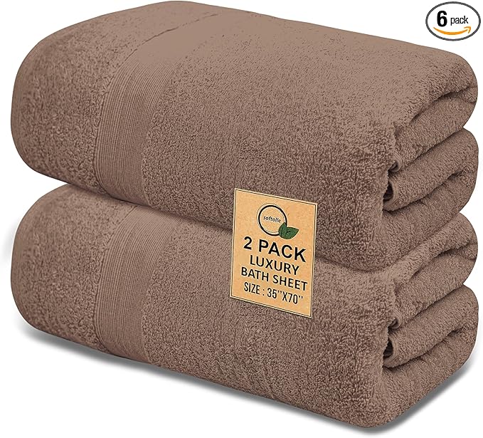 Softolle 100% Cotton Luxury Bath Sheets by Softolle