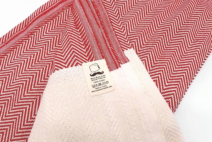 Bazaar Anatolia Turkish Beach Towel 100% Cotton Bath Towels 71x39 Quick Dry - Image 9
