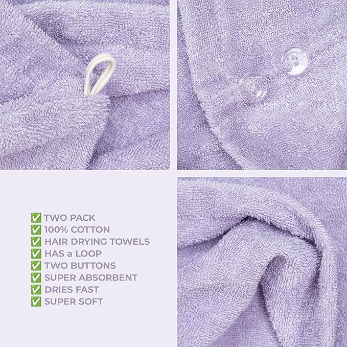American Soft Linen 100% Cotton Hair Towels - Image 5