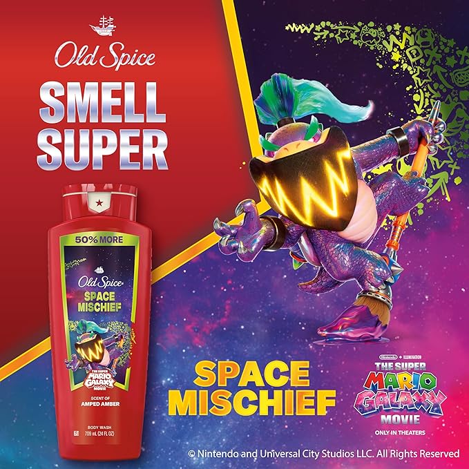 Old Spice Body & Face Wash for Men, x The Super Mario Galaxy Movie, 3X Defense - Image 3