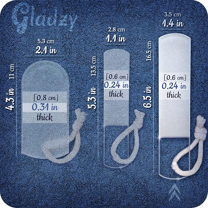 GLADZY Czech Glass Foot File Callus Remover – Double Sided Etched, Different - Image 7
