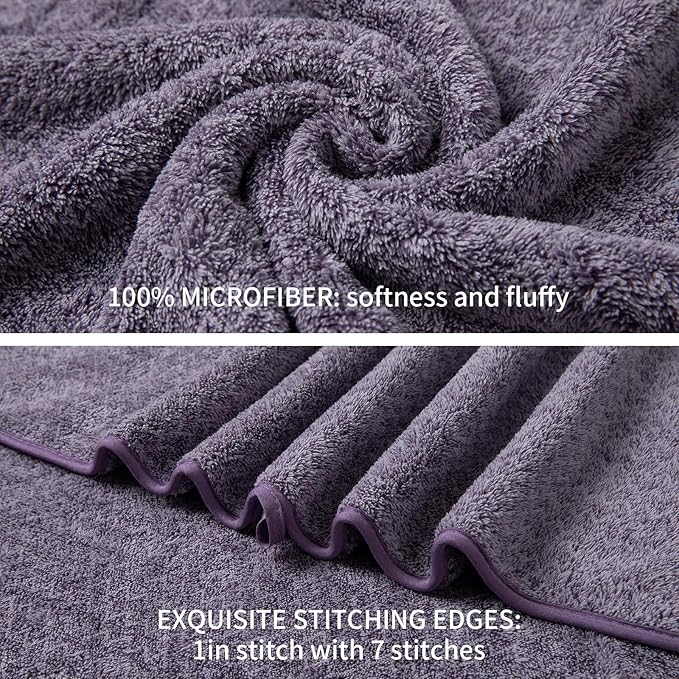 Ultra Soft Bath Towel Set, 12 Piece Family Bathroom Towels Set - Image 4