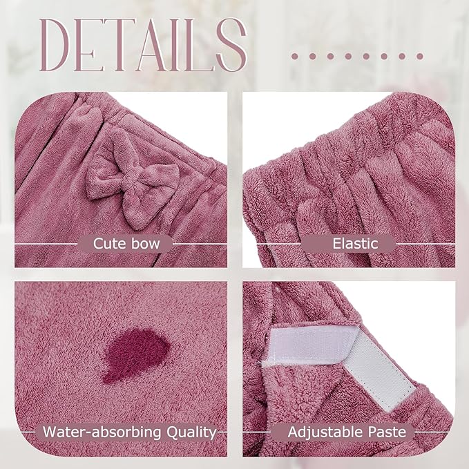 Xtinmee 2 Sets Normal Size Womens Wrap Towel - Image 3