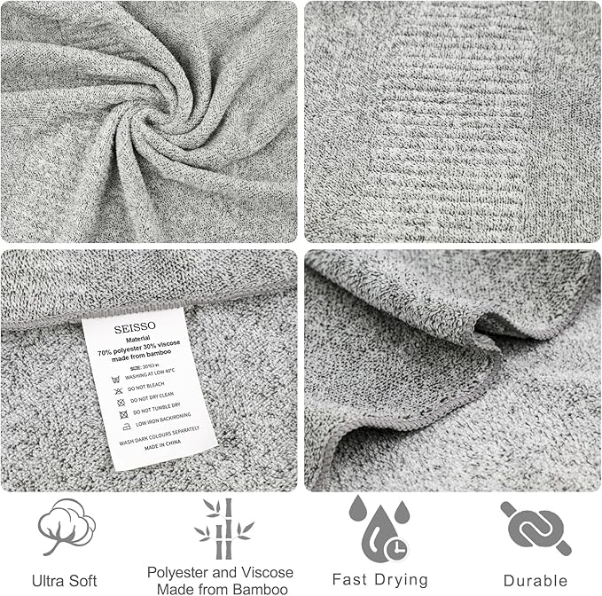 SEISSO Bath Towels, Extra Absorbent & Quick Drying Towels - Image 6
