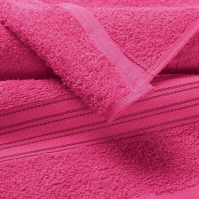 BOUTIQUO 100% Cotton 2 Pack Bath Towel Set 28x55, Eco-Friendly Large Bath Towels - Image 2