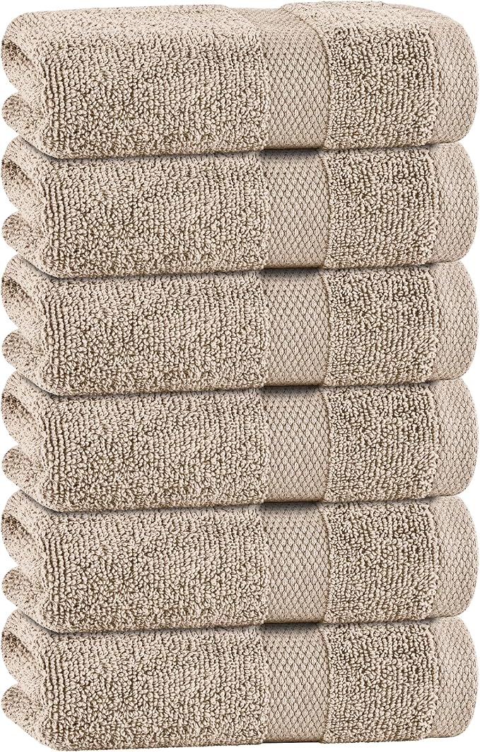 White Classic Taupe Hand Towels by WhiteClassic