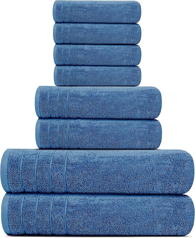 Tens Towels Pack of 8 Towels Set, 2 Extra Large Bath, 2 Hand, 4 Washcloths - Image 5