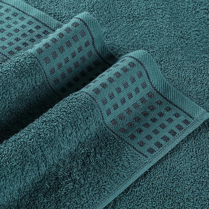 GLAMBURG 100% Cotton Ultra Soft 6 Pack Towel Set, Contains 2 Bath Towels 28x55 - Image 2