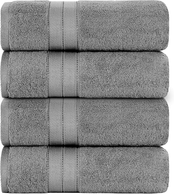 Modern Threads 4-Pack SpunLoft Bath Sheet White 35x69 - Image 2
