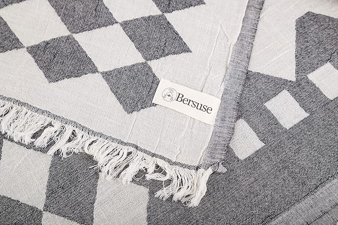 Bersuse 100% Cotton Bahamas XL Throw Blanket Turkish Towel Beach Blanket - Image 7
