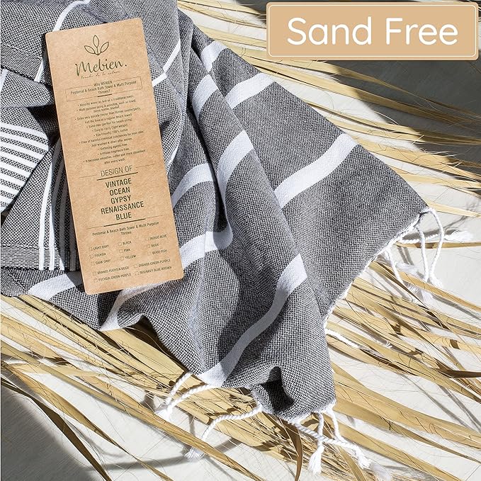 Premium Turkish Beach Towel – 100% Cotton, Quick Dry, Sand Free, Oversized - Image 3