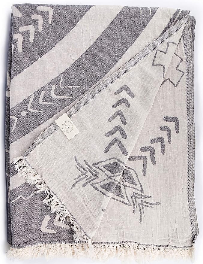 Bersuse 100% Cotton Kona XL Throw Blanket Turkish Towel Beach Blanket by Bersuse