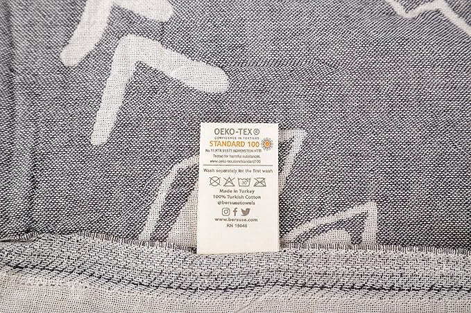 Bersuse 100% Cotton Kona XL Throw Blanket Turkish Towel Beach Blanket - Image 7