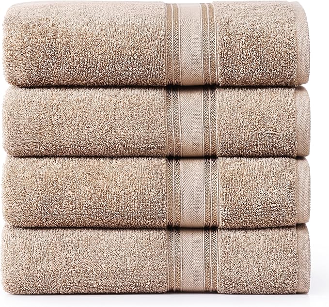LANE LINEN 100% Cotton Bath Sheets Set of 4 by LaneLinen