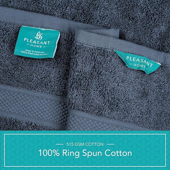 Pleasant Home Bath Towels Set of 6 100% Cotton, 515 GSM | Lightweight, Soft & - Image 4