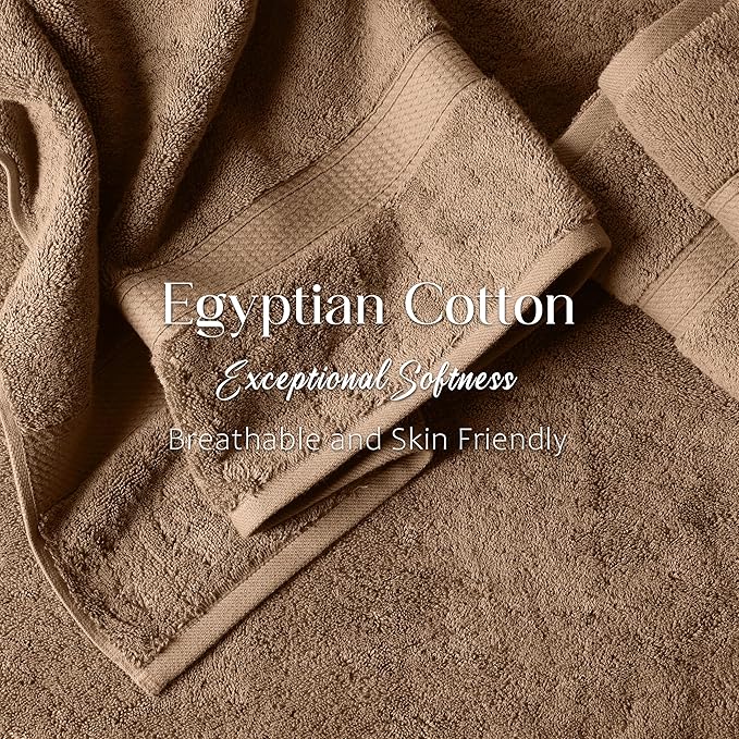 SUPERIOR Egyptian Cotton Pile 6 Piece Towel Set, Includes 2 Bath, 2 Hand - Image 5