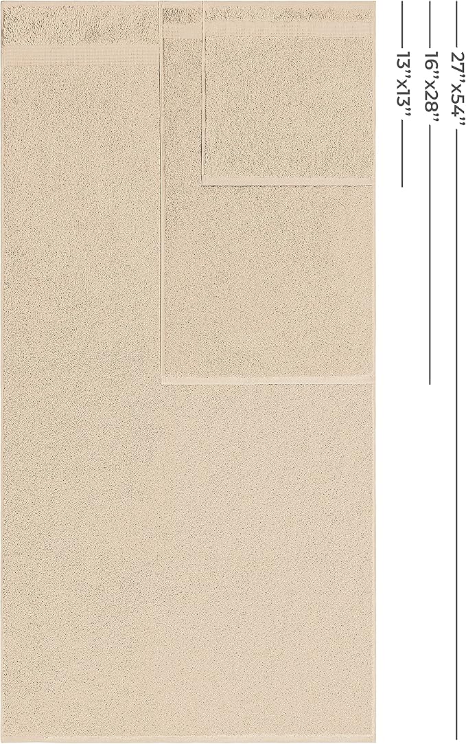 American Veteran 6 Piece Luxury Towel Set, 100% Cotton Turkish Towels - Image 3
