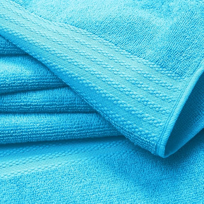 GLAMBURG Premium Cotton Oversized 2 Pack Bath Sheet 35x70-100% Pure Cotton - Image 2