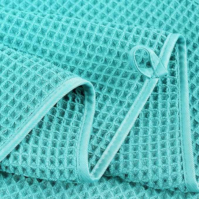 POLYTE 430 GSM Microfiber Quick Dry Lint Free Oversize Bath Towel Set, 6 Piece - Image 4