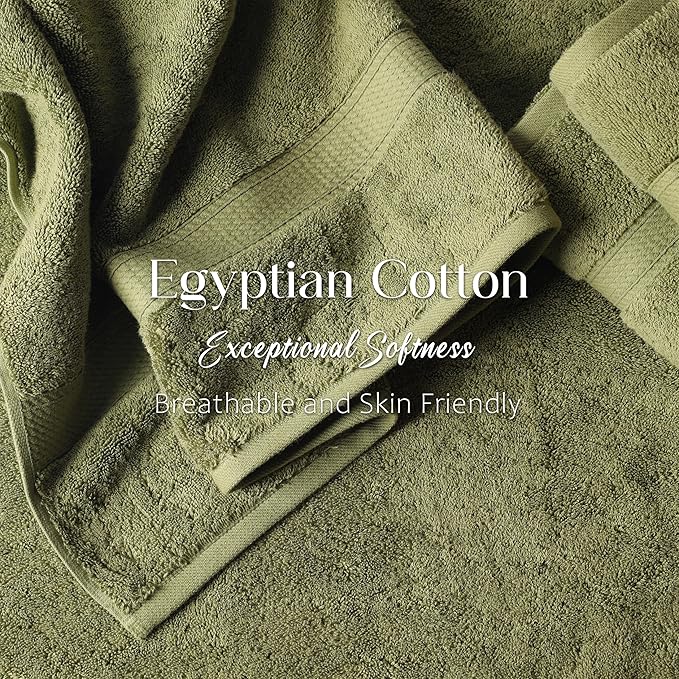 Superior Egyptian Cotton Pile 6 Piece Towel Set, Includes 2 Bath, 2 Hand - Image 5