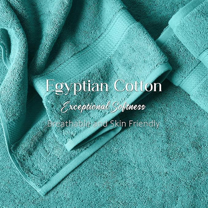 Superior Egyptian Cotton Pile Bath Towel Set of 2, Ultra Soft Luxury Towels - Image 5